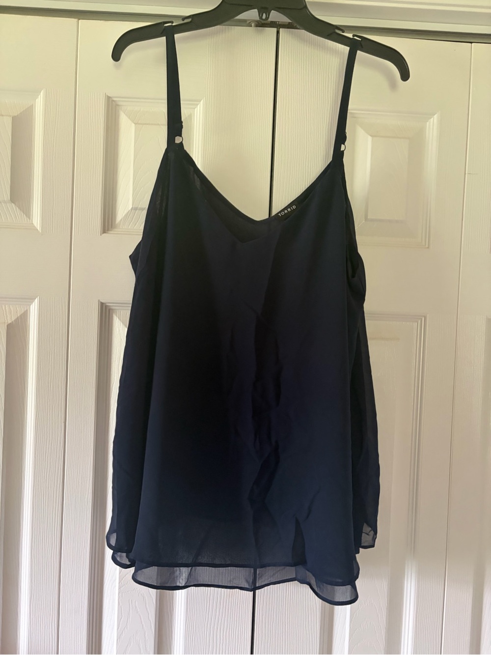 torrid Navy Chiffon Spaghetti-Strap Camisole